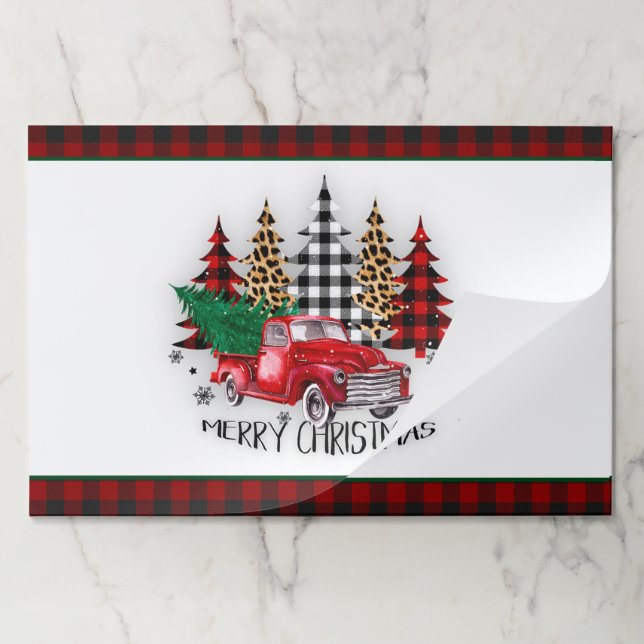 Merry Christmas truck and trees Paper Pad (Folded)