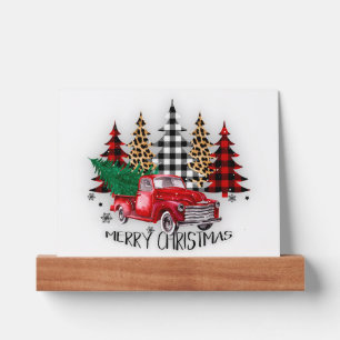 Merry Christmas truck and trees Picture Ledge