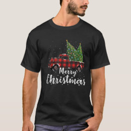 Merry Christmas Truck Car Christmas Tree Gift T-Shirt