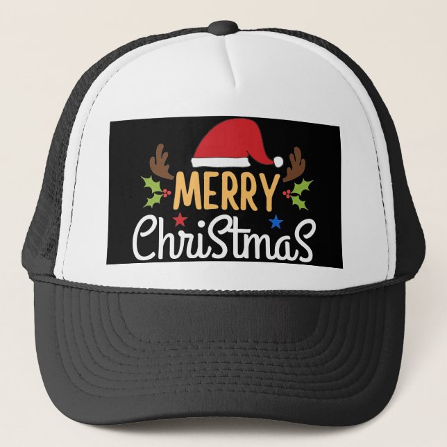 Merry Christmas Trucker Hat (Front)