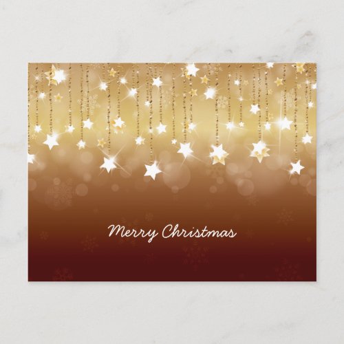 Merry Christmas Twirling Stars 3 Holiday Postcard