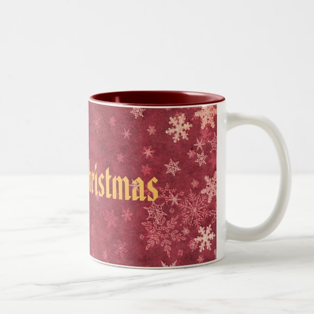 Merry Christmas Two-Tone Coffee Mug (Right)