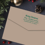 Merry Christmas Typewriter Custom Return Address Self-inking Stamp<br><div class="desc">Simple vintage typewriter style return address design can be personalized with a "Merry Christmas" or other holiday greeting,  your family's last name,  and home address.</div>
