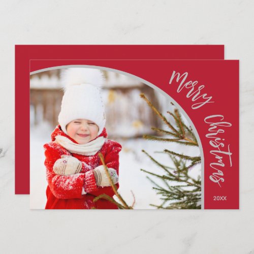Merry Christmas Typography Holiday Card