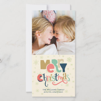 Merry Christmas Typography Holiday Card