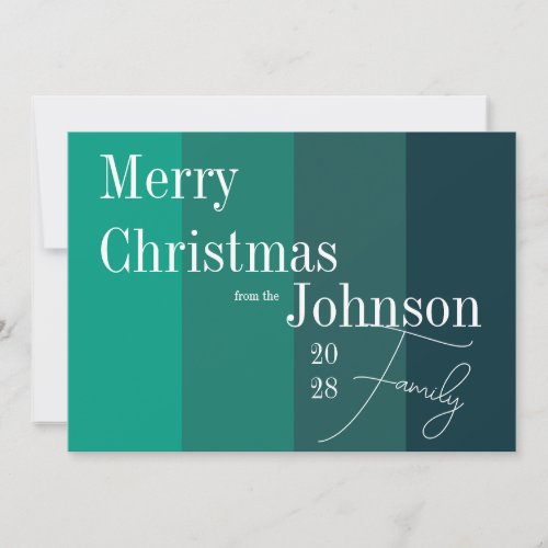 Merry Christmas Typography Non_Photo Holiday Card