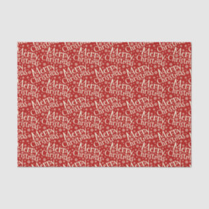 Merry Christmas Typography Pattern Tissue Paper