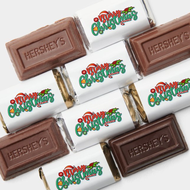 Merry Christmas Typography Script  Hershey's Miniatures (Assorted)