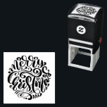 Merry Christmas Typography Self-inking Stamp<br><div class="desc">Merry Christmas typography stamp from Ricaso - ideal for your holiday mailings and crafting</div>