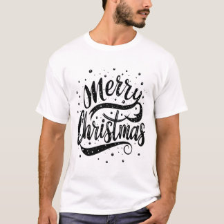 Merry Christmas Typography T-Shirt