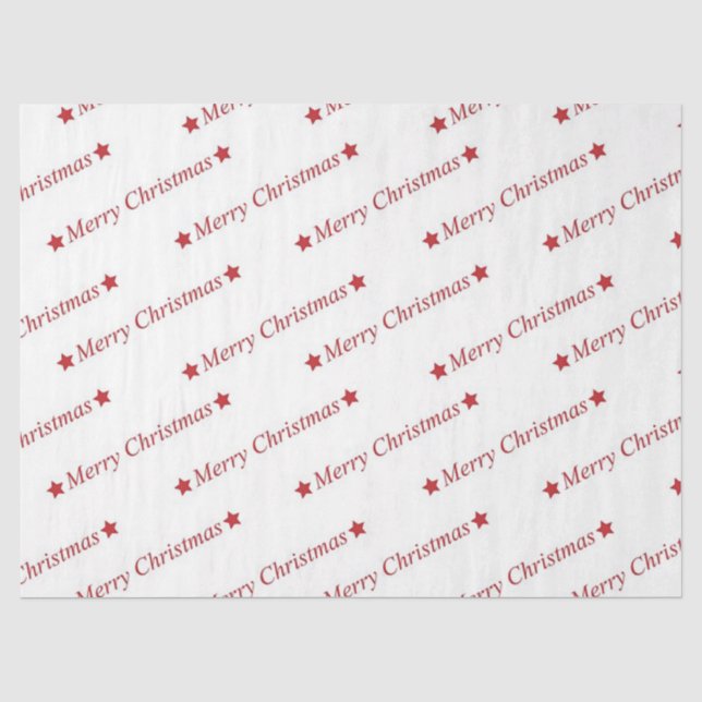 Merry Christmas Typography Tissue Paper (Front)