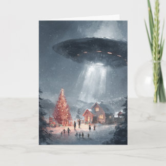 Merry Christmas UFO Holiday Card