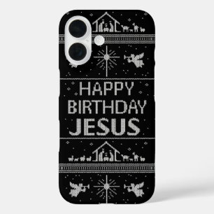 Merry CHRISTmas Ugly Sweater Religion Religious iPhone 16 Case