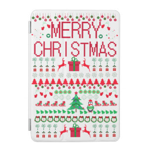 Merry Christmas Ugly Sweater style iPad Mini Cover