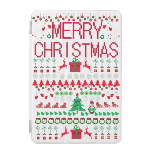 Merry Christmas Ugly Sweater style iPad Mini Cover