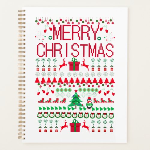 Merry Christmas Ugly Sweater style Planner