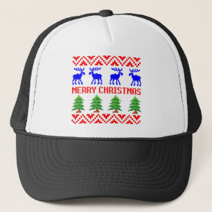Merry Christmas Ugly Sweater Trucker Hat