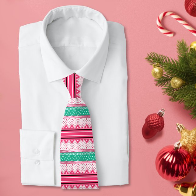 Merry Christmas & Ugly Sweater Wishes Neck Tie (Creator Uploaded)