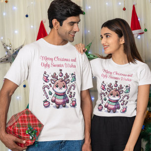 Merry Christmas & Ugly Sweater Wishes Reindeer
