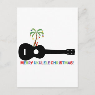 Merry Christmas Ukulele Holiday Postcard