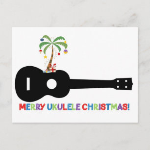 Merry Christmas Ukulele Holiday Postcard