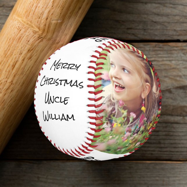 Merry Christmas Uncle Photo Baseball (Creator Uploaded)