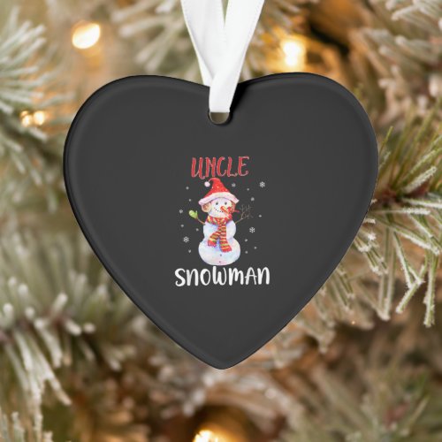 Merry Christmas Uncle Snowman  Uncle Gifts Ornament