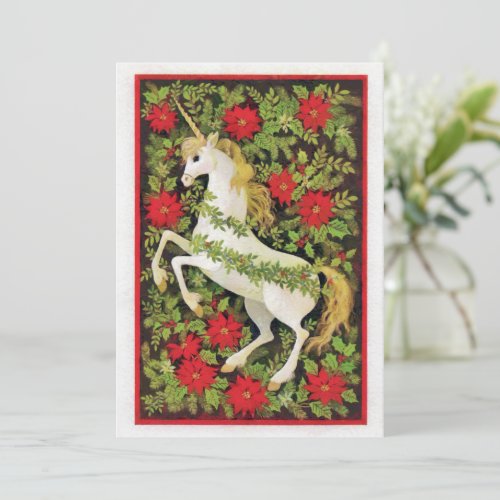 Merry Christmas Unicorn Holiday Card