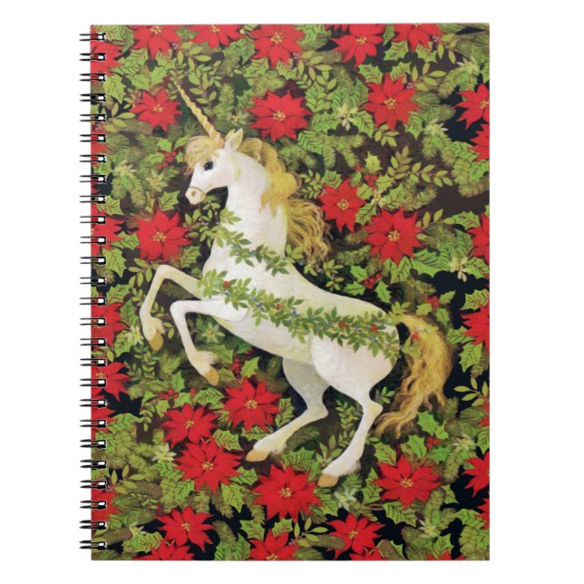 Merry Christmas Unicorn Notebook (Front)