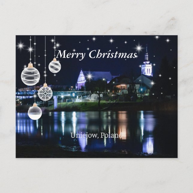 Merry Christmas - Unijow, Lodz, Poland Postcard (Front)