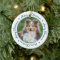 Merry Christmas Unique Trendy Blue Pet Dog Photo