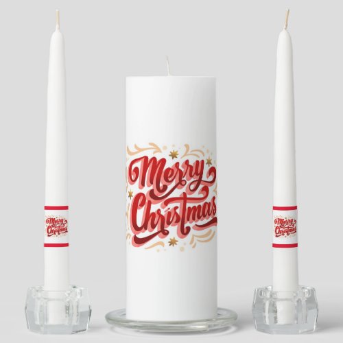 Merry Christmas Unity Candle Set