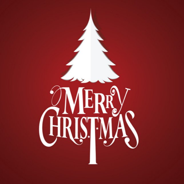 Merry Christmas  Unity Candle Set (A minimalist Christmas-themed graphic design features a white Christmas tree!)