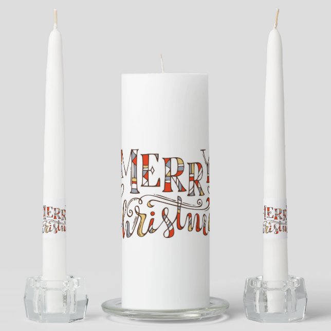 Merry Christmas  Unity Candle Set (Front)