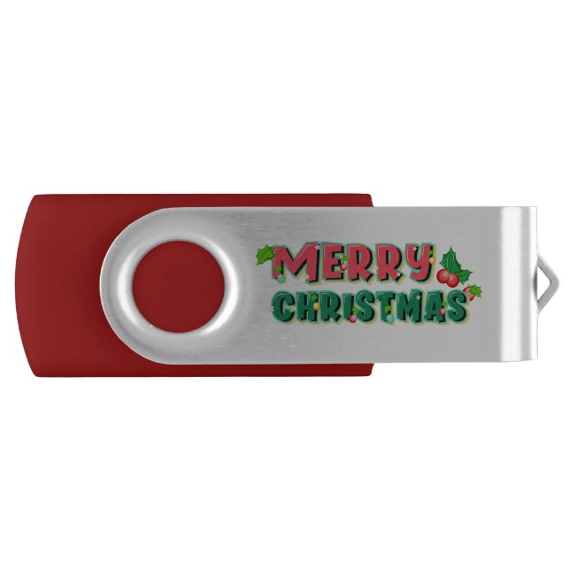 Merry Christmas USB Flash Drive (Front)