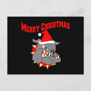 Merry Christmas USMC Devil Dog Holiday Postcard