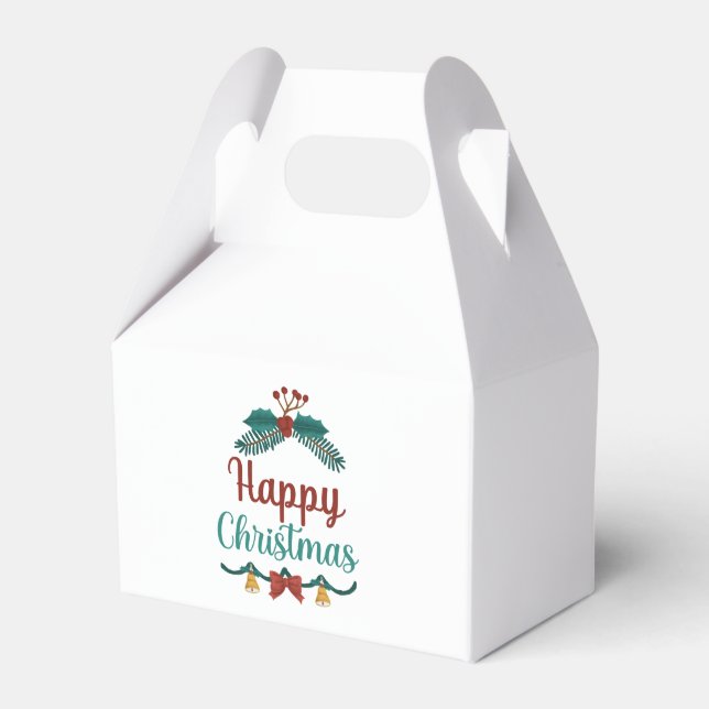 merry christmas, Vacation Happiest  Favor Boxes (Front Side)