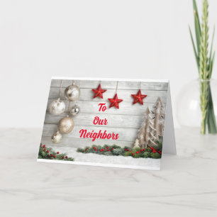MERRY CHRISTMAS/VERY HAPPY NEW YEAR *NEIGHBORS* HOLIDAY CARD