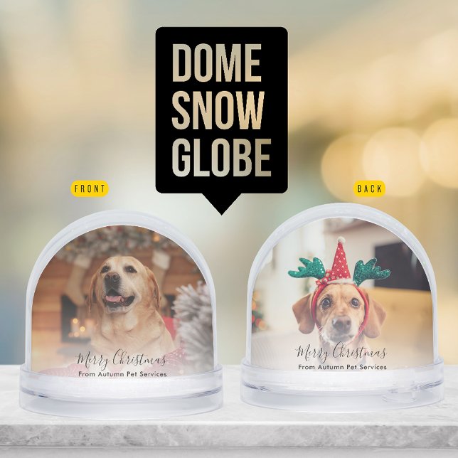 Merry Christmas Vet Tech Business Name Photos Snow Globe (Merry Christmas Vet Tech Business Name Photos)