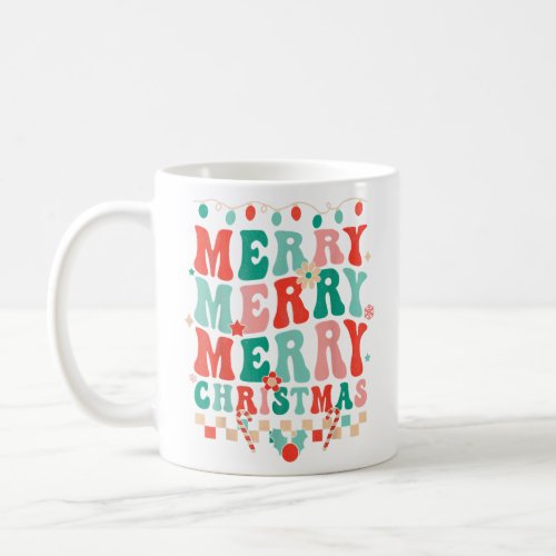 Merry Christmas Vibes Hippie Family Matching  Coffee Mug