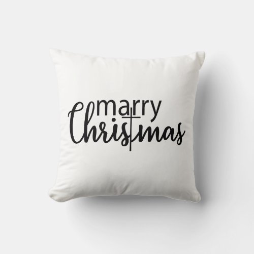 Merry Christmas vibes Mama christian cross Womens Throw Pillow
