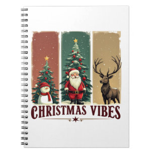 Merry Christmas Vibes Only Xmas Notebook
