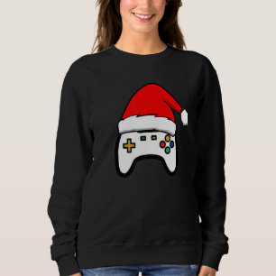 Merry Christmas Video Game Santa Hat  For Gamer Bo Sweatshirt