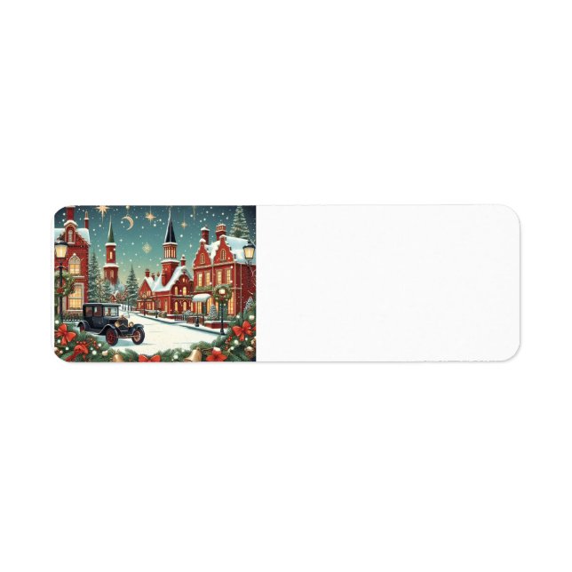 Merry Christmas Village Label (Front)