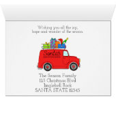 Merry Christmas vintage Car Cards (Inside Horizontal (Bottom))