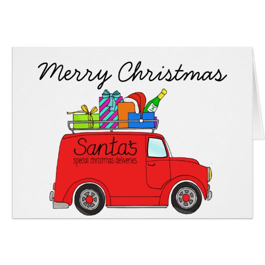 Merry Christmas vintage Car Cards (Front Horizontal)