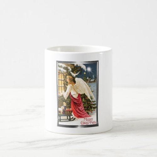 Merry Christmas Vintage Christmas Angel Design Coffee Mug