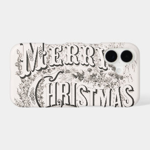 Merry Christmas, Vintage Currier & Ives (reprod) iPhone 17 Case