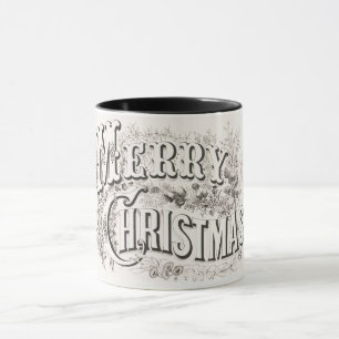 Merry Christmas, Vintage Currier & Ives (reprod) Mug