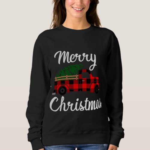 Merry Christmas Vintage Farm Truck Sweatshirt